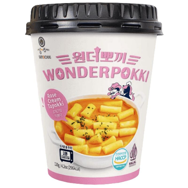 Wonderpokki Rose Cream Topokki Cup 3 pack