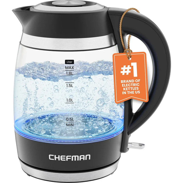 Chefman Electric Kettle, 1.8L 1500W, Hot Water Boi 200 pack