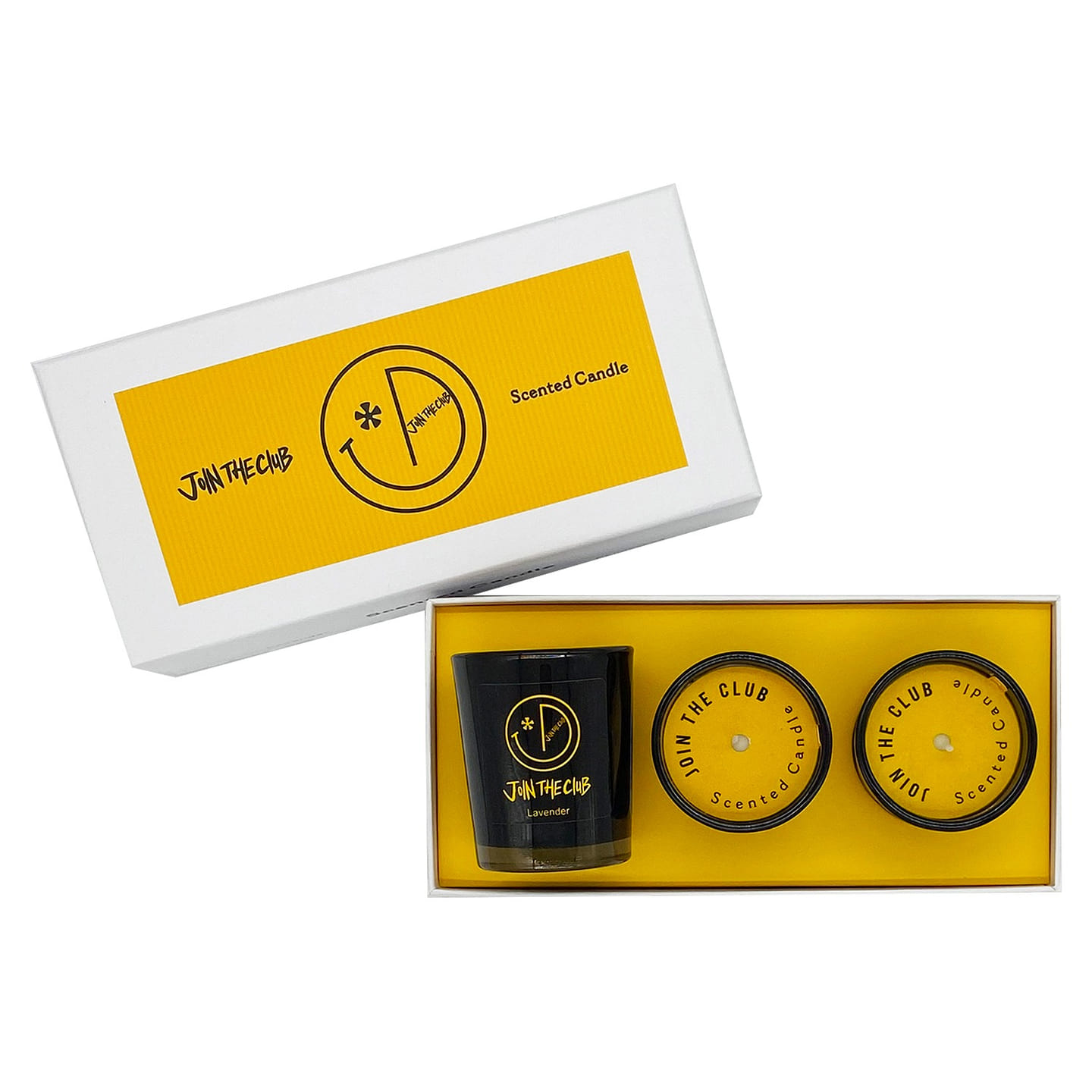 Join The Club Soy Wax 3 Mini Candles Gift Set for Men and Women 34.99 case