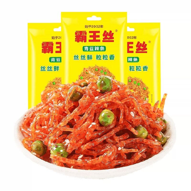Ba Wang Si Super Spicy Green Bean Snack 18g 18 g*5 pack