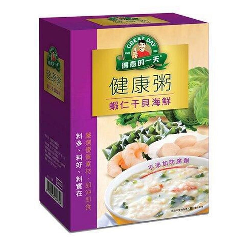 得意的一天 虾仁干贝海鲜享吃粥40g (4包) 1 盒
