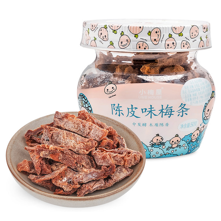 小梅屋小四月梅条陈皮味梅条50g*1罐