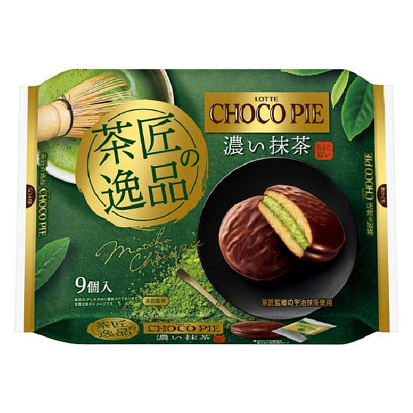 Lotte Choco Pie Matcha Flavor 10pcs 1 each