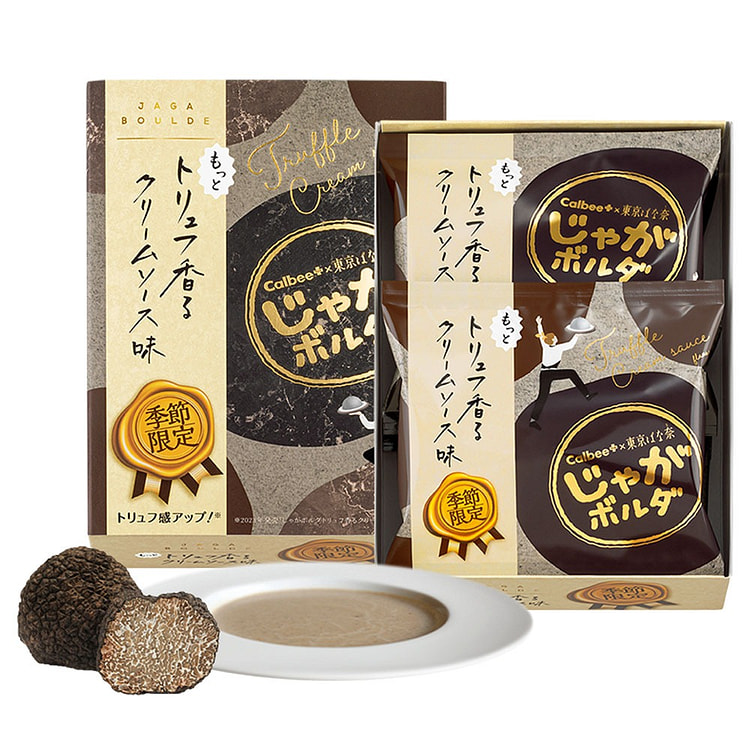 Calbee Tokyo Banana Jagaboulder More Truffle Aroma Cream Sauce Flavor, 4 Ba