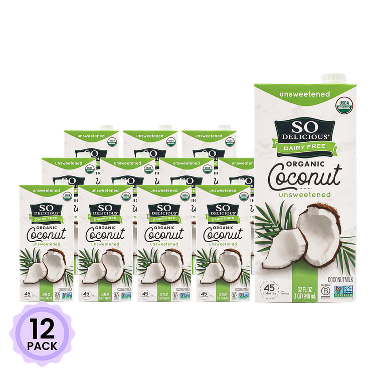 So Delicious  无糖椰奶 32 液盎司*12 包