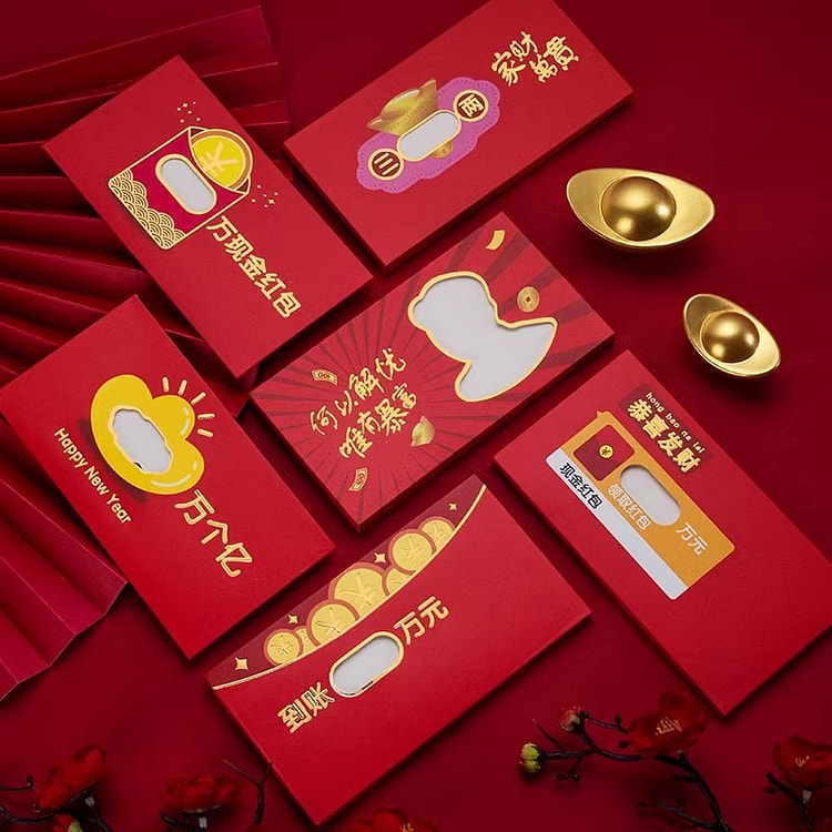 New Year Red Envelope Bag 2025 Year of the Snake Chinese New Year 12 Pack