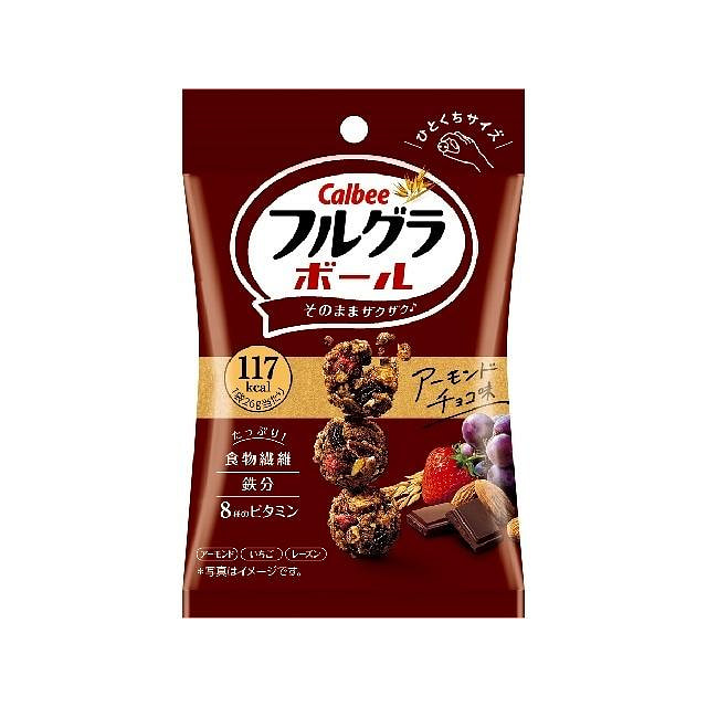 Calbee Frugra Ball Almond Chocolate Flavor 26g 1 each