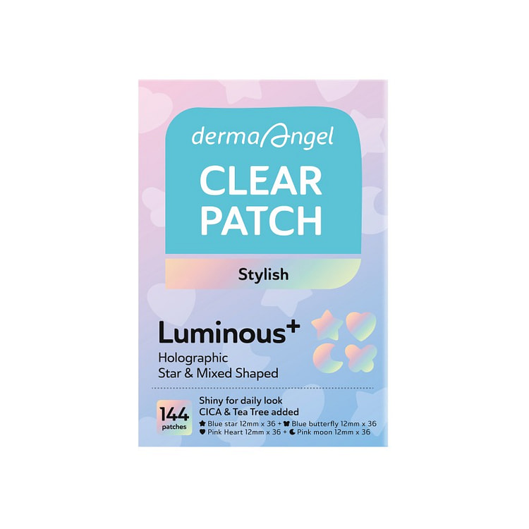 DermaAngel Clear Patch Stylish (Mixed Shapes) 144 count