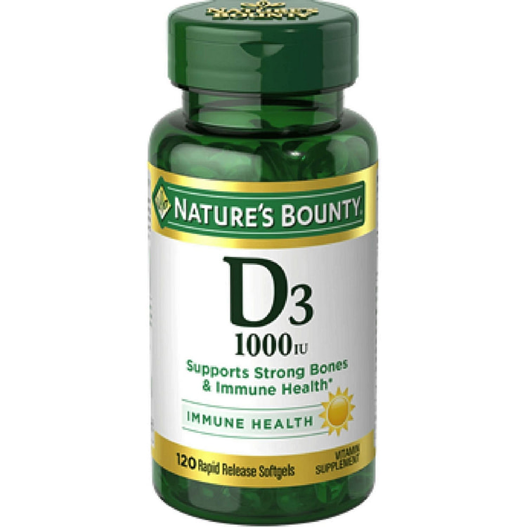 Nature's Bounty Vitamin D3 1000IU 120 Softgels 1 bottle