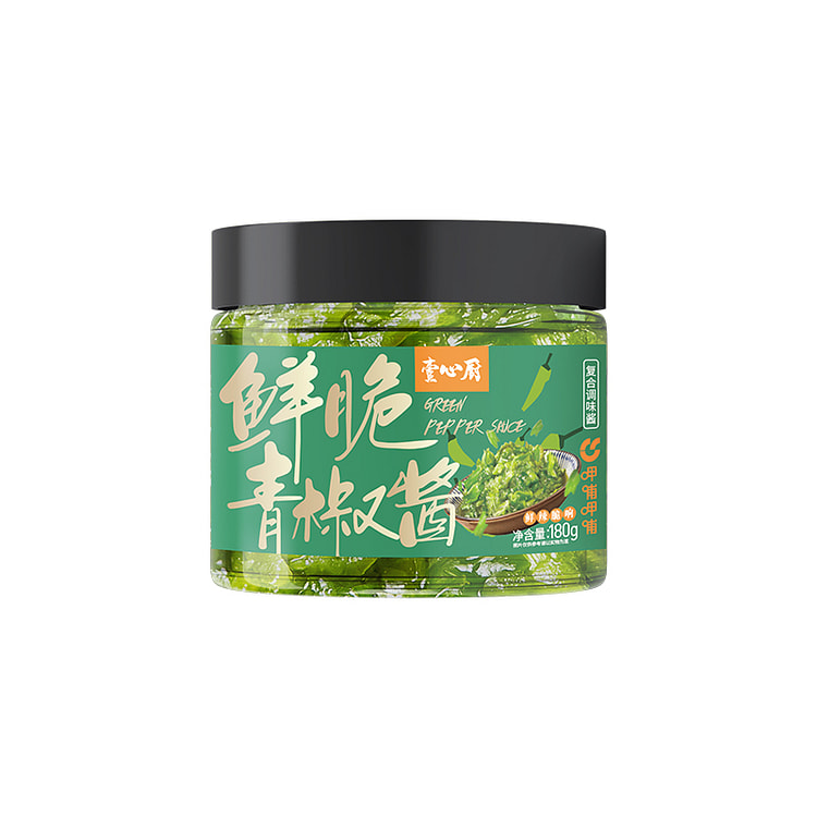 呷哺呷哺鲜脆青椒辣椒酱四川拌饭剁椒酱180g*1瓶