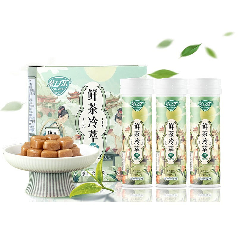 Tea lozenges, fresh breath candy, 3-bottle green t 81 g