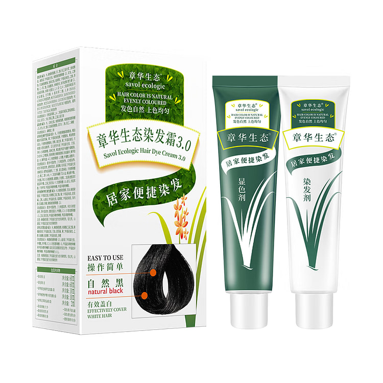 章华 生态染发剂 植物配方在家自己染-自然黑
