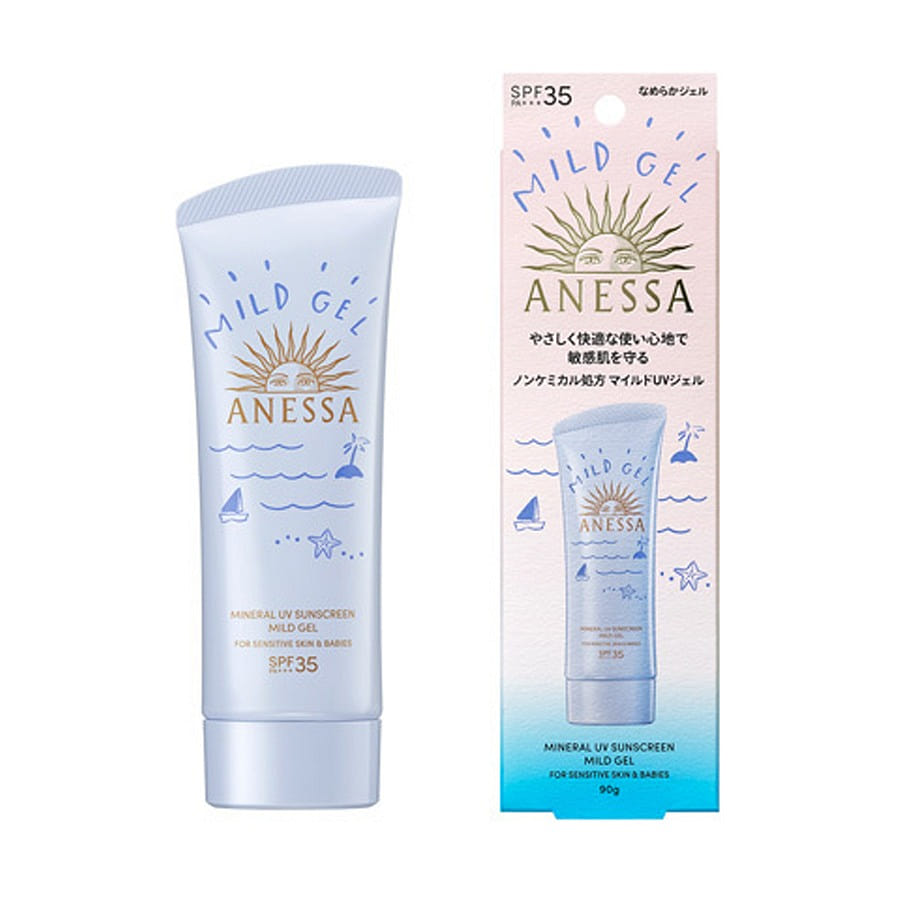 SHISEIDO Mineral UV Sunscreen Mild Gel For Sensitive Skin And Babies SPF35+ 90 g