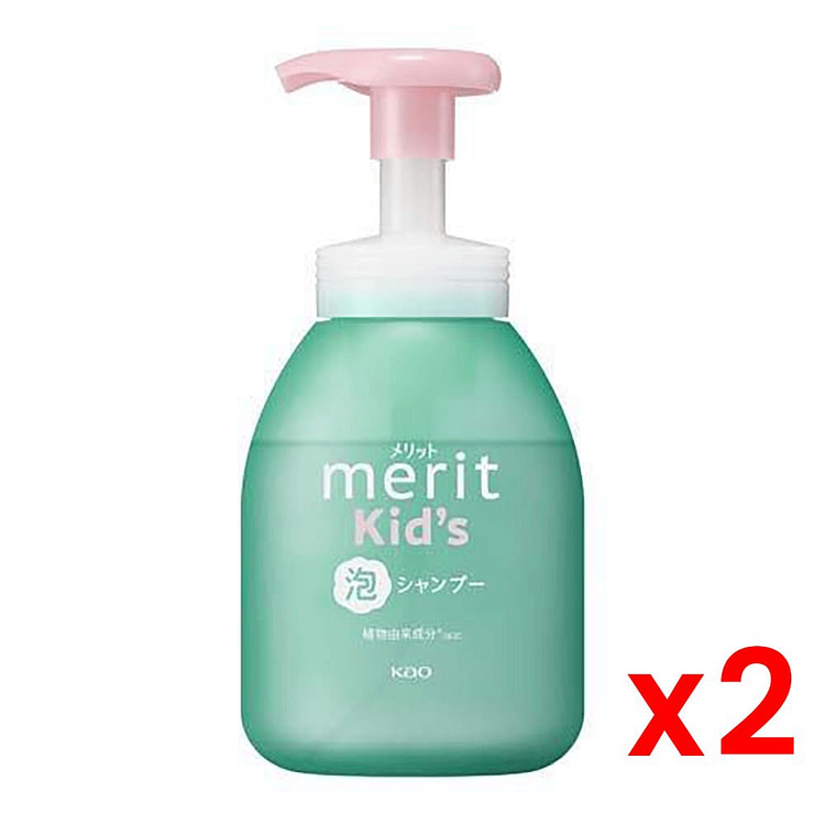 Kao Merit Kids Foam Shampoo Gentle Floral 330mlx2 1 count