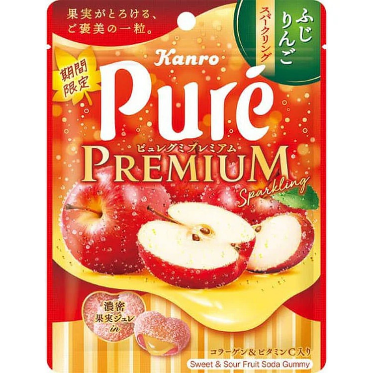 KANRO Puree Gummy Premium Fuji Apple Sparkling 54g 1 each