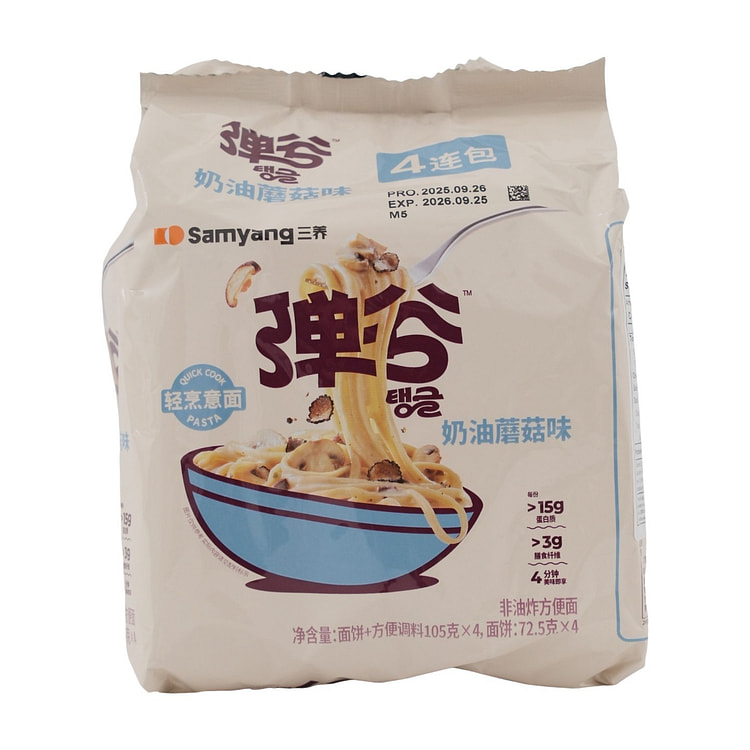 三养弹谷意面(奶油蘑菇味) 1 包
