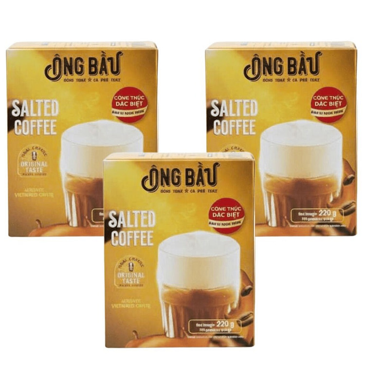 Ong Bau Instant Salt Coffee 220g Combo 3 3 box