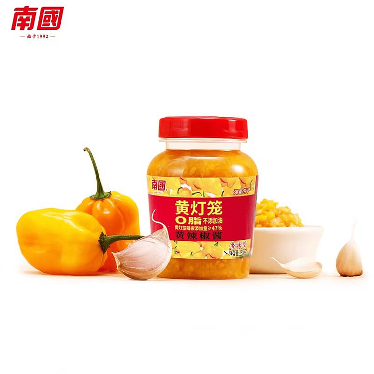 0脂肪黄灯笼剁椒酱蒜蓉鲜香辣135克1瓶 135 克