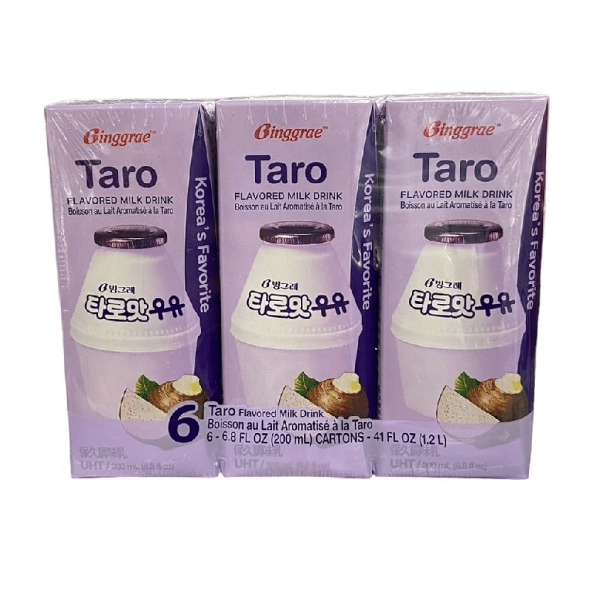 Binggrae 奶茶 芋头味 200ml*6 1 份