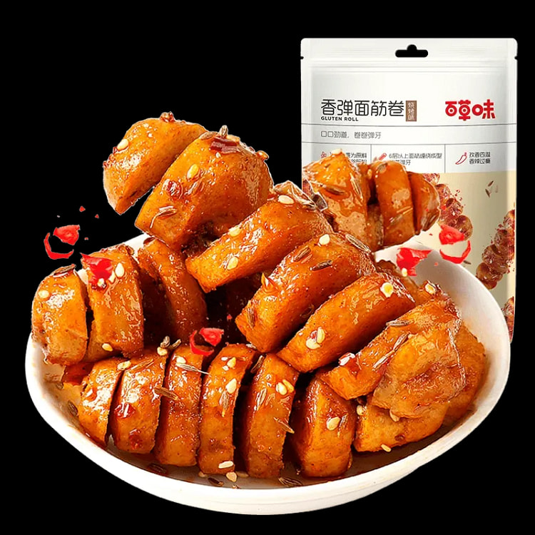 百草味香弹面筋卷135g辣条味豆干麻辣小吃小零食 135 克