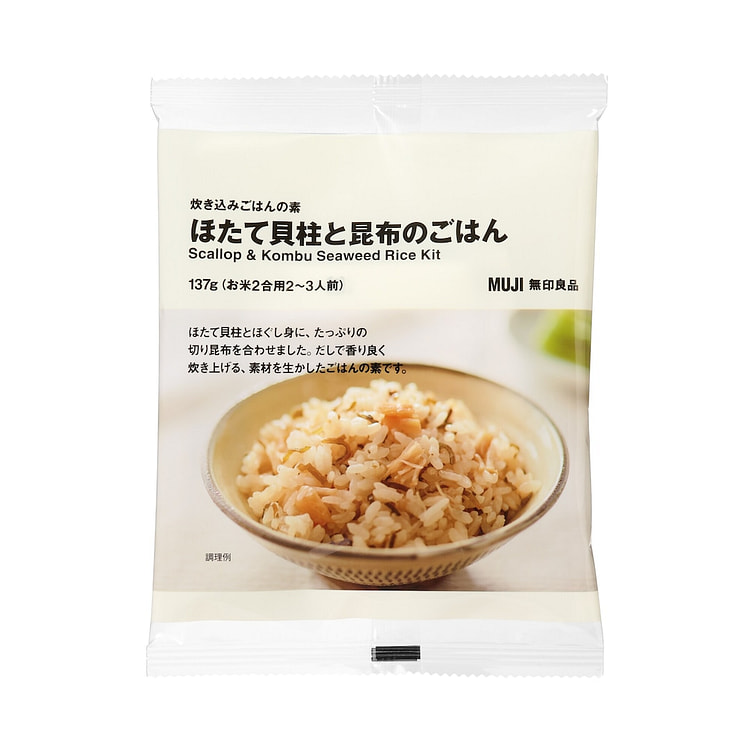 MUJI Scallop&kelp mixed rice base 137g 1 each