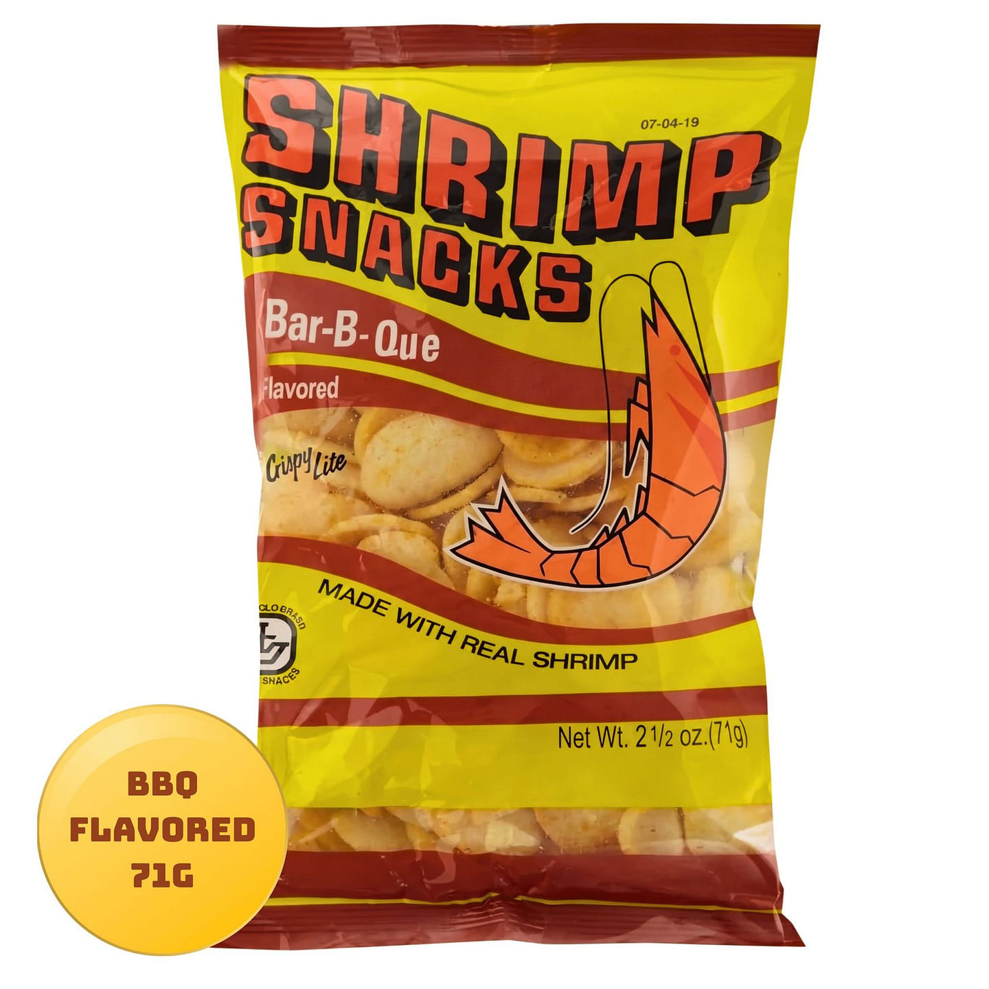 Marcopolo Brand Shrimp Snacks BBQ Flavor 2.5oz 1 個