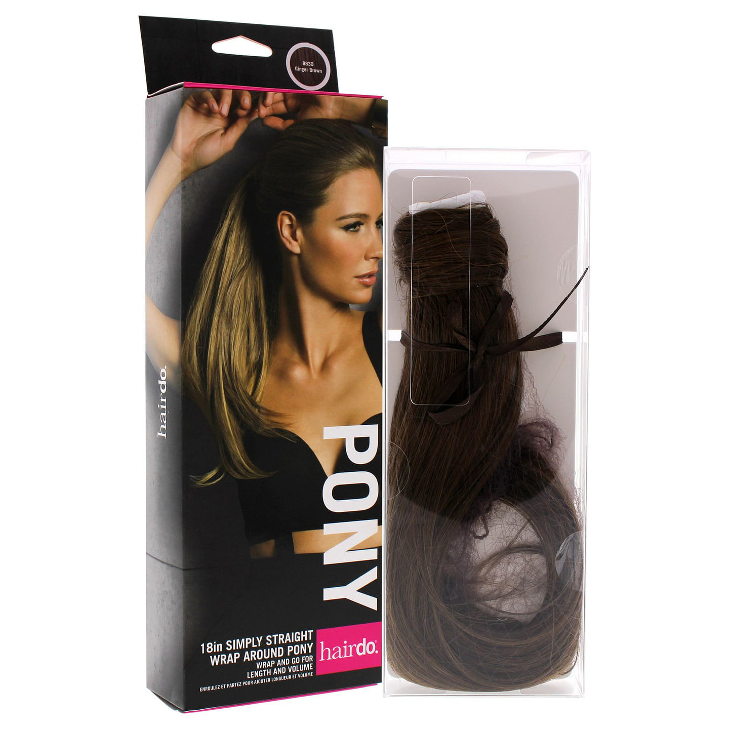 Simply Straight Pony R830 Ginger Brown 18 Inch 18 each