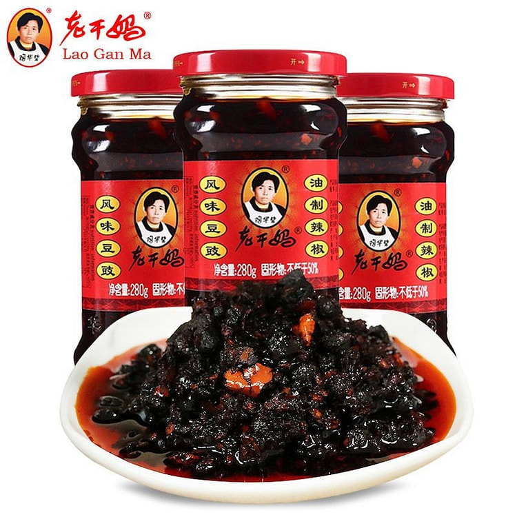 贵州特产老干妈风味豆豉辣椒酱豆豉辣椒拌面下饭菜
