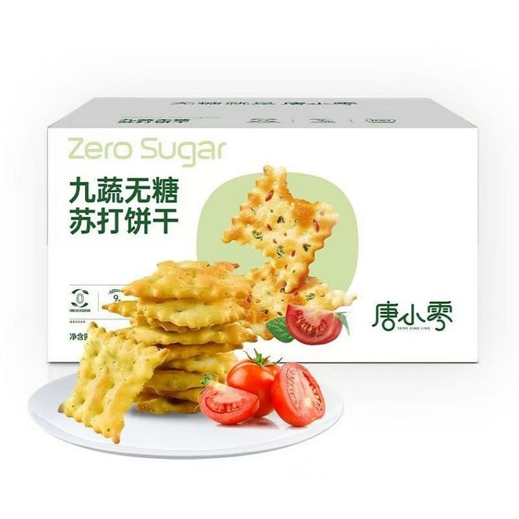唐小零 九蔬苏打饼干0反式脂肪酸孕妇可食 300 克