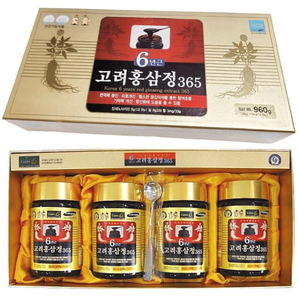 Korean 6 Years Red Ginseng Extract 240g x 4 Bottle 960 g