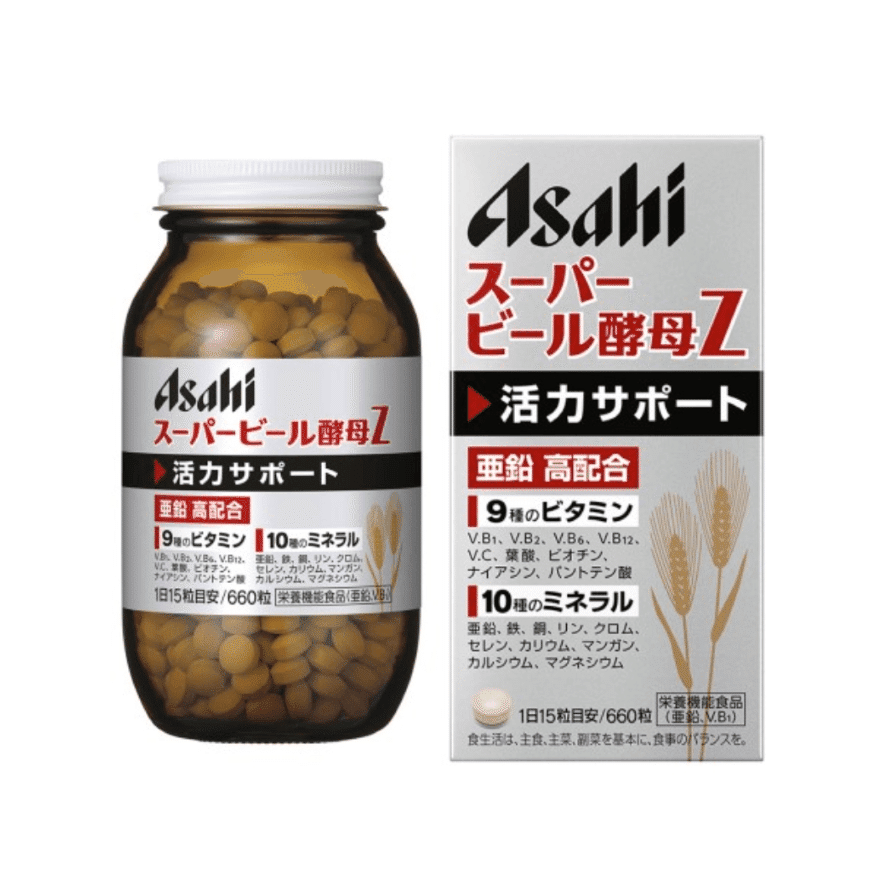 ASAHI Beer Yeast Z Vitamin B + Zinc 660 Tablets 1 each