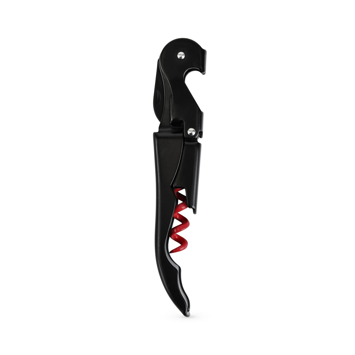 Truetap™: Double-Hinged Corkscrew in Matte Black with Red Wo 1 each