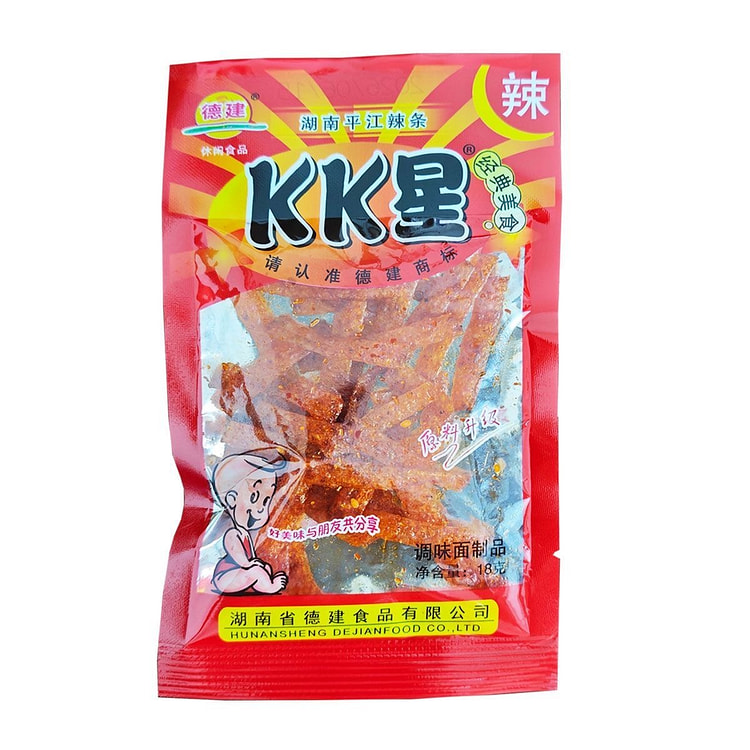 德建kk星辣条  劲辣 网红零食湖南特产 18g 1 份