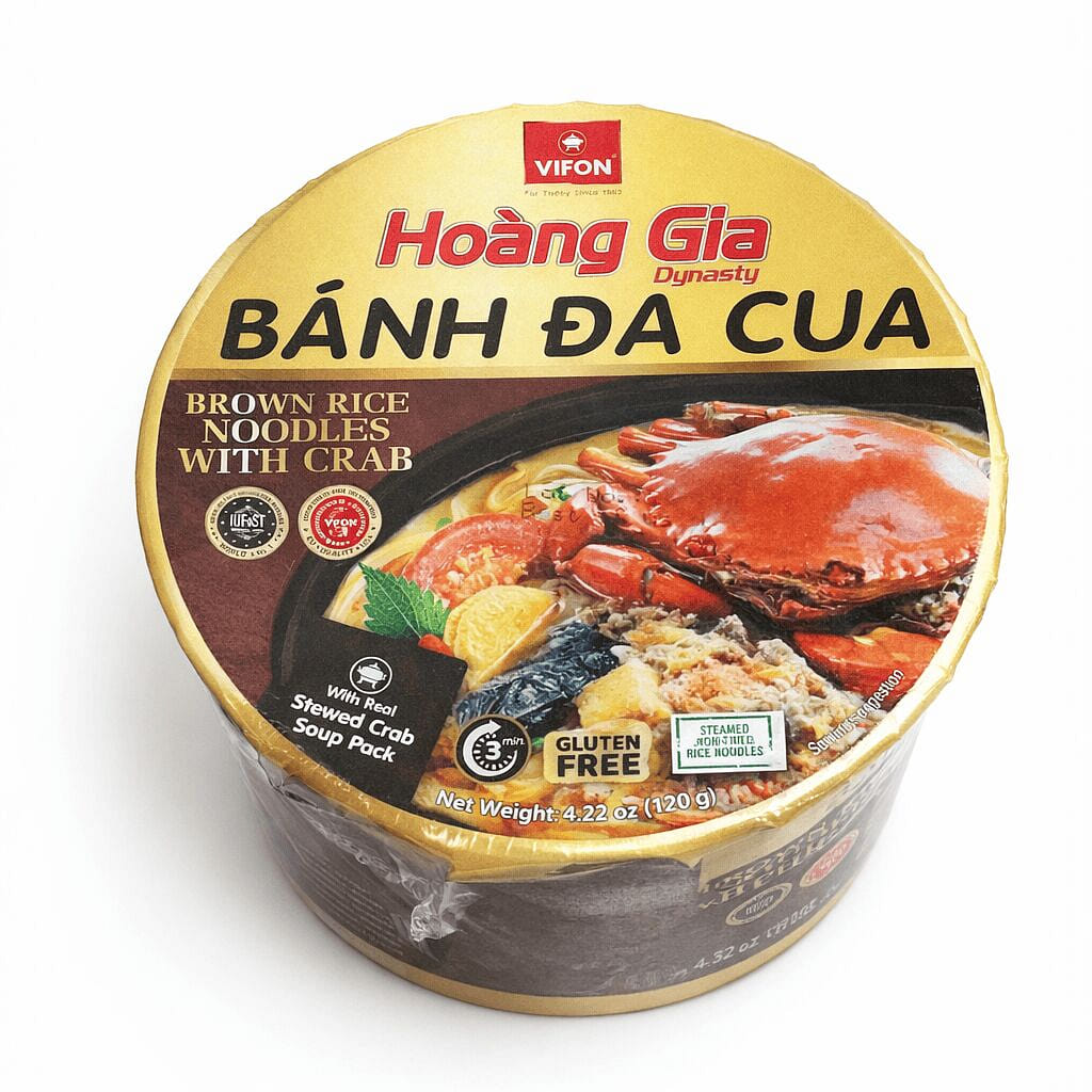 [6-BOWL] VIFON HOANG GIA Crab Brown Rice Noodle 4.23 oz*6 counts