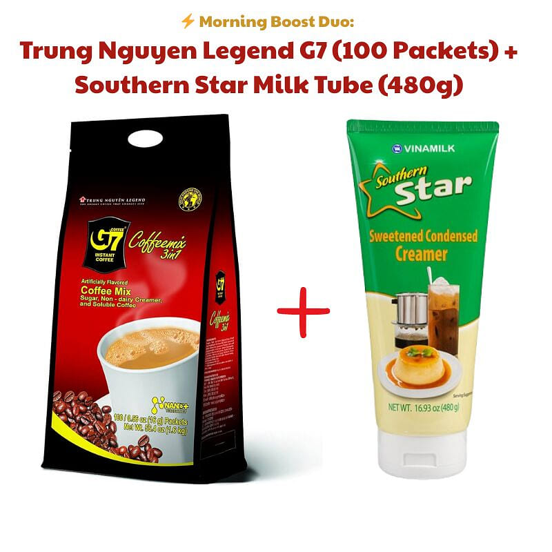 COMBO VIETNAMESE COFFEE WITH CONDENSED MILK 1 case