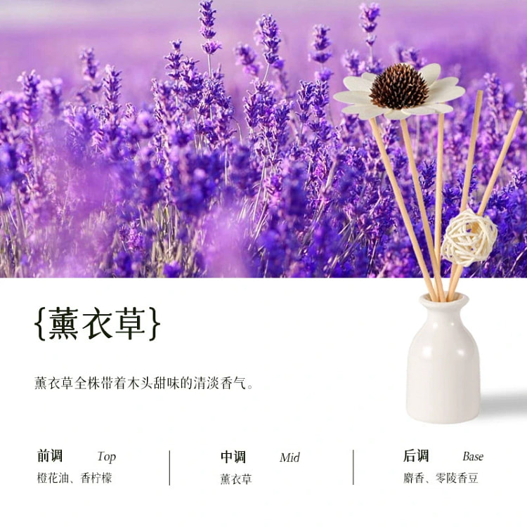 室内无火香薰摆件套装 薰衣草 1 盒