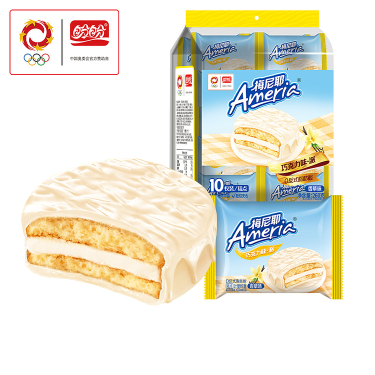 梅尼耶早餐面包巧克力派香草味260g*1袋