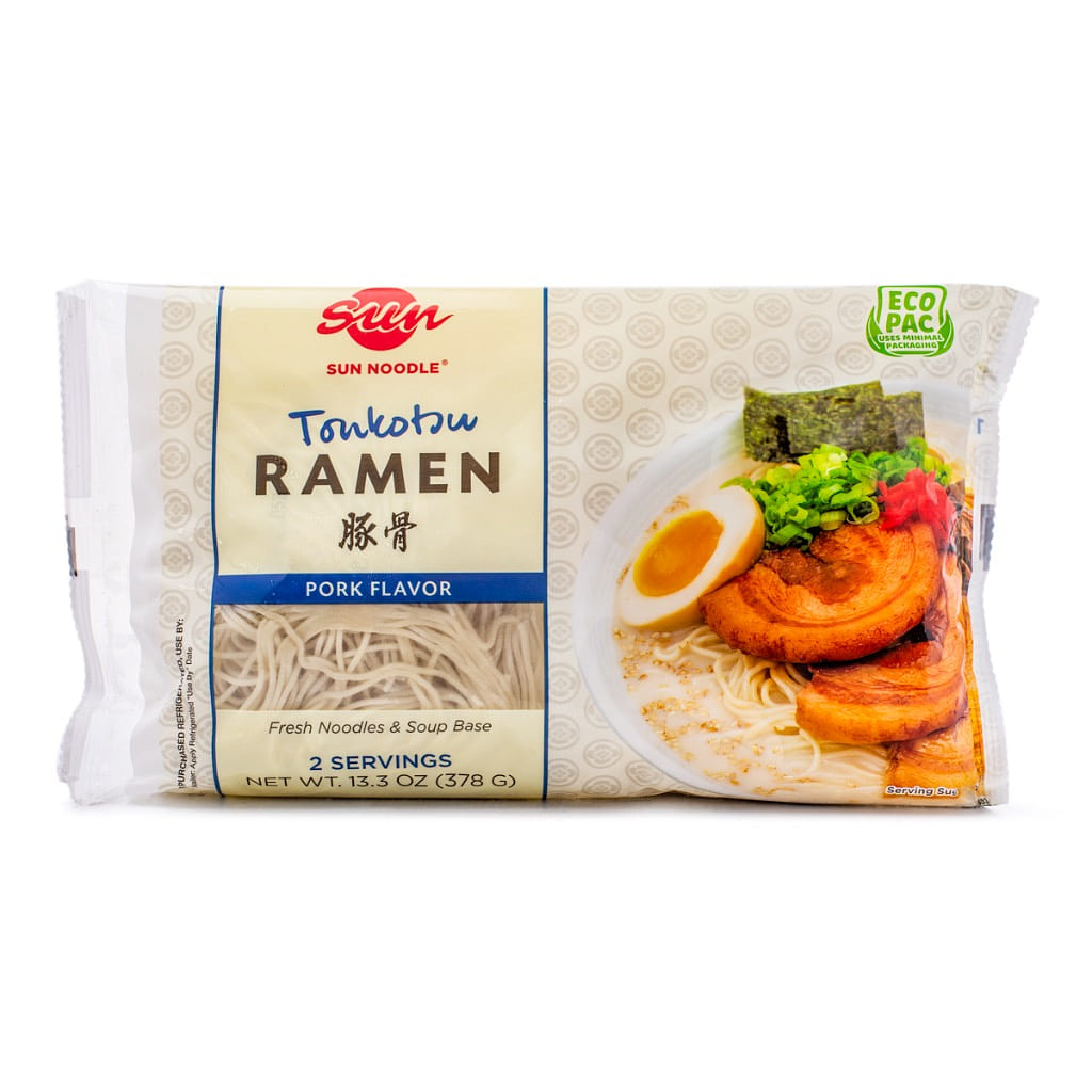 Sun Noodle Tonkotsu Ramen Pork Flavor, Frozen (2 Servings) 13.3 oz