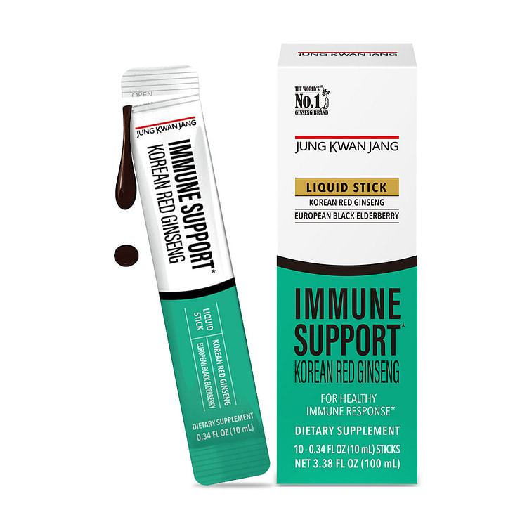 Immune Support Korean Red Ginseng & Elderberry 10P
