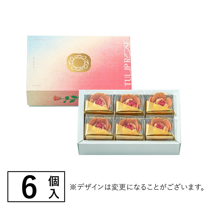 TOKYO Tulip Rose Peach Butter 6PCS 1 count