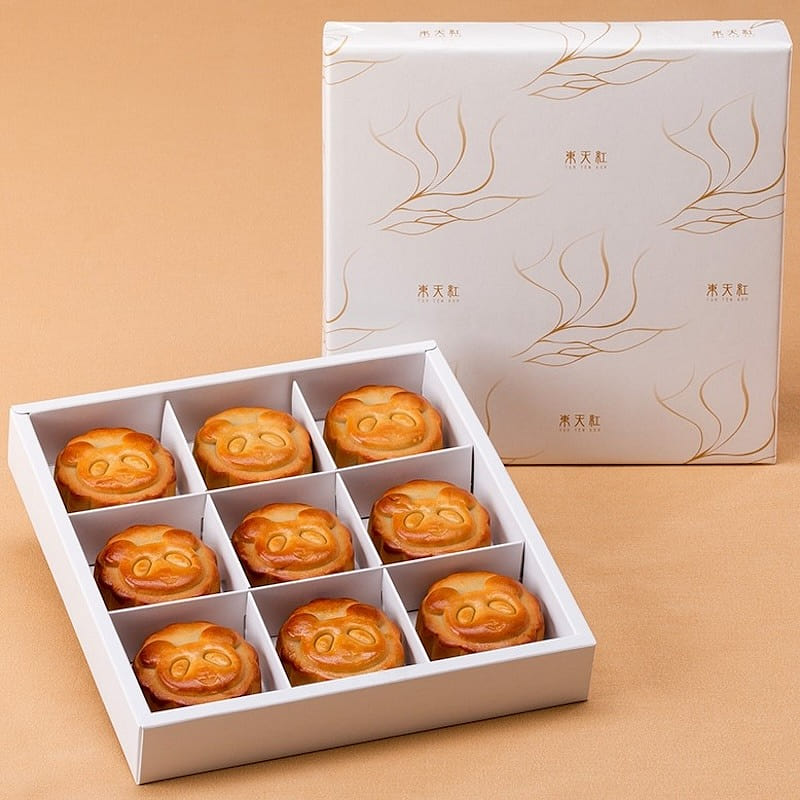 东天红 熊猫豆沙月饼 9块入 1 盒
