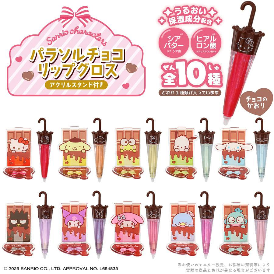 SHOBIDO Sanrio Umbrella Lip Gloss Chocolate Scent 1 count