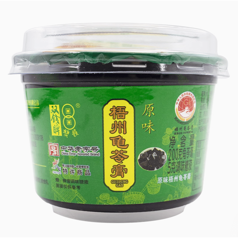双钱牌正宗梧州龟苓膏红豆原味双钱广西老字号特产即食黑凉粉零食200克*3个 1 份
