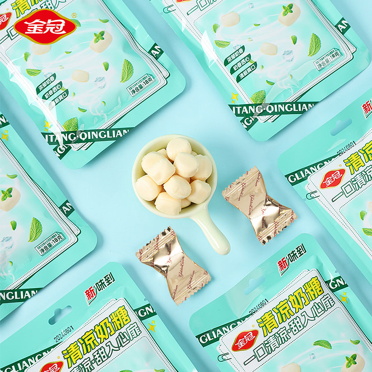 金冠 清凉奶糖休闲零食解馋 18g*10袋