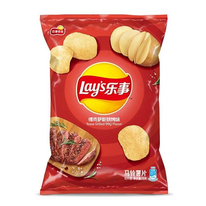 Lays Potato Chips (Texas Grilled BBQ Flavor) 70 g