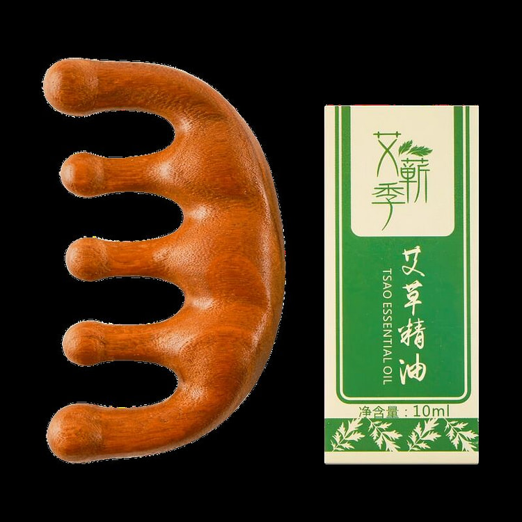 Natural Sandalwood Massage Comb Free essential oil 1 each