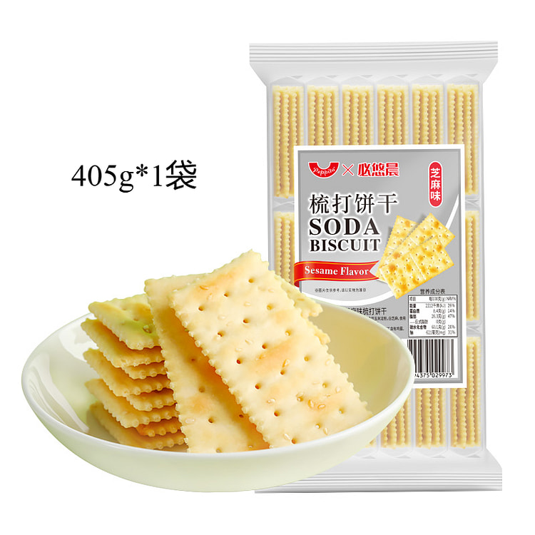 苏打饼干咸味食品芝麻味 405g*1袋