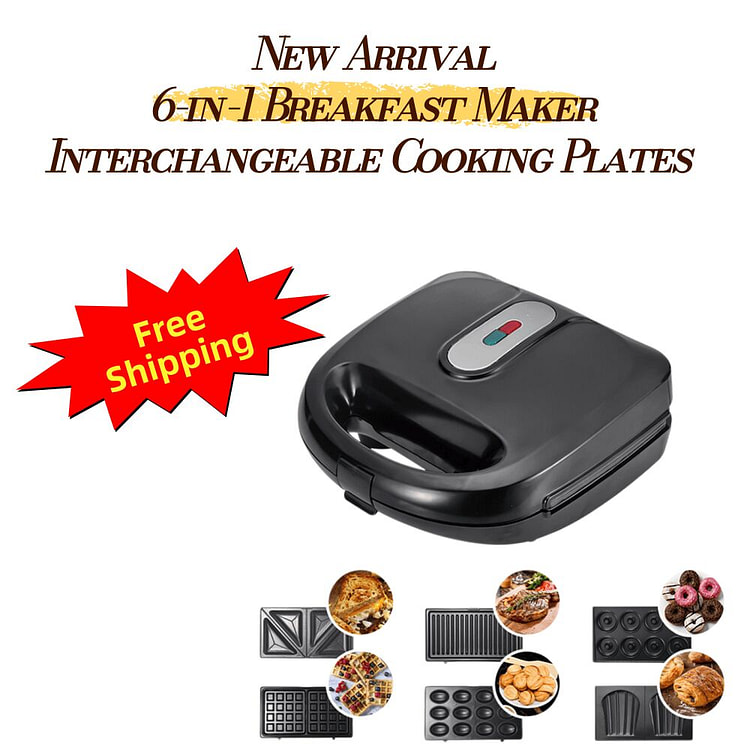 6-in-1 Breakfast & Snack Maker Mini Waffle 1 bunch