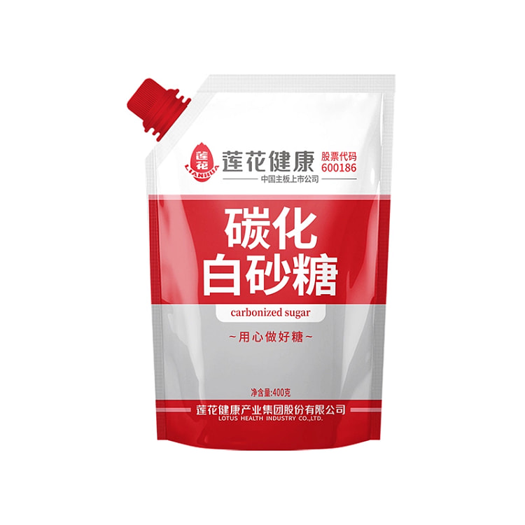 Lotus Sulfur-free Carbonized White Sugar 400g*1 bag White Sugar, Sugarcane,