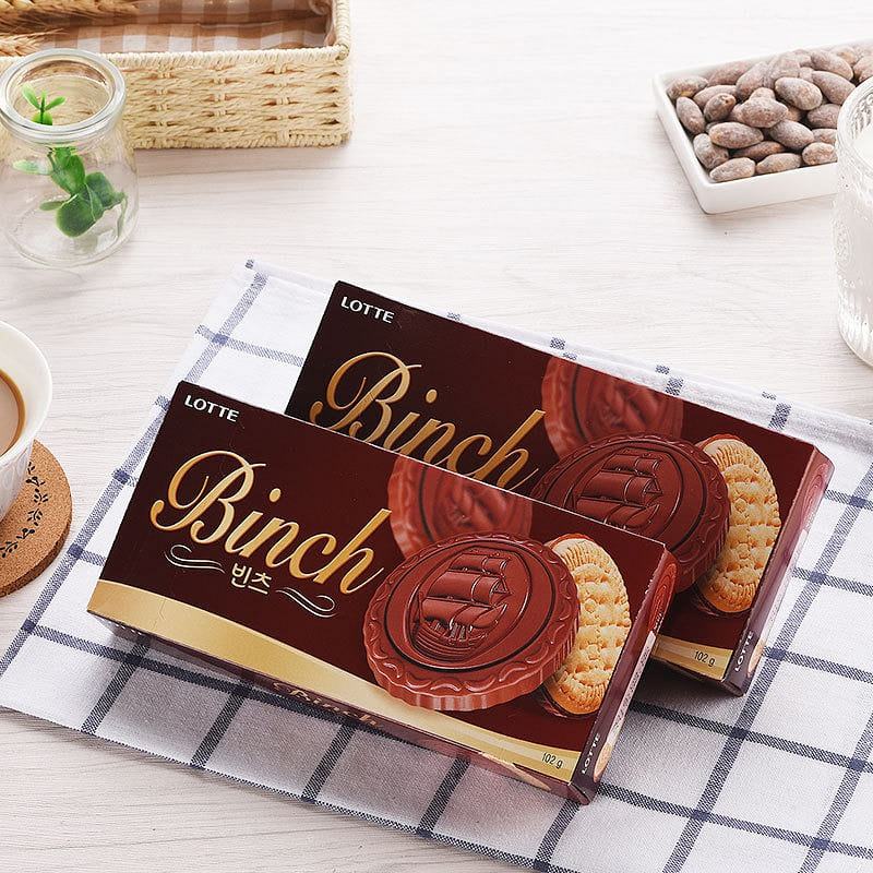 Lotte BINCH Chocolate sandwich cookies 102g 102 g